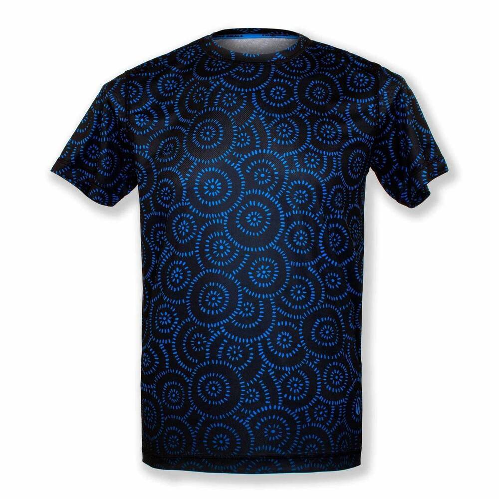NEW INKNBURN men's concentric circles tech shirt in blue